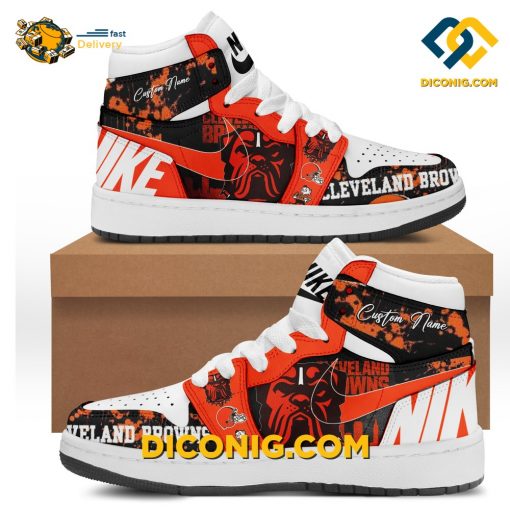 NFL Cleveland Browns Nike Air Jordan 1 Shoes