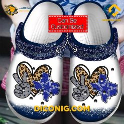 NFL Dallas Cowboys Peace Love Crocs Clogs Shoes
