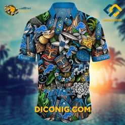 NFL Detroit Lions Flower Hawaiian Shirt