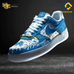 NFL Detroit Lions Nike Air Force 1 Custom Shoes