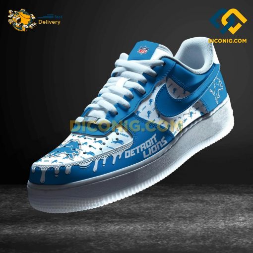 NFL Detroit Lions Nike Air Force 1 Custom Shoes