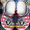 NFL Las Vegas Raiders USA Flag Breaking Wall Crocs Clogs Shoes