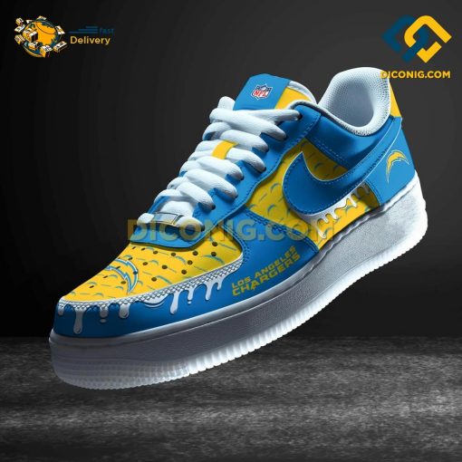 NFL Los Angeles Chargers Nike Air Force 1 Custom Shoes