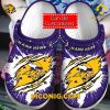 NFL Minnesota Vikings Custom Name Ripped Claws Crocs Clogs Shoes