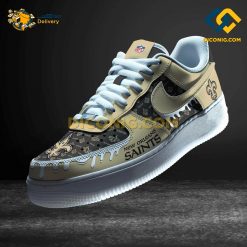 NFL New Orleans Saints Nike Air Force 1 Custom Shoes