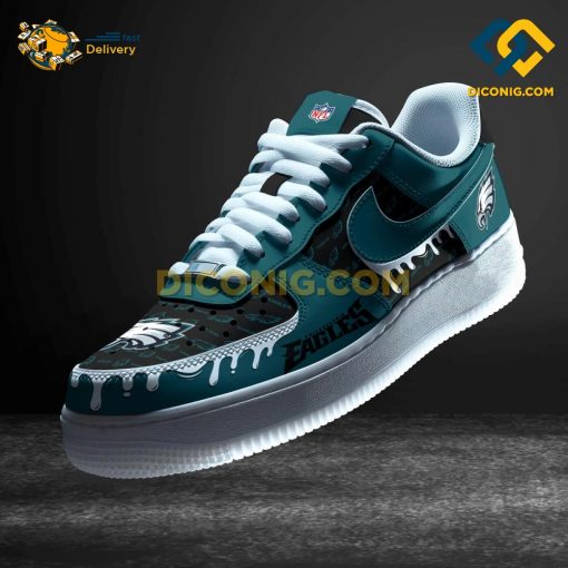 NFL Philadelphia Eagles Nike Air Force 1 Custom Shoes