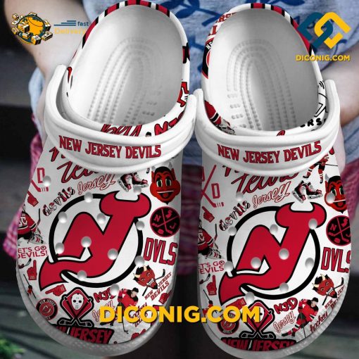 NHL New Jersey Devils Crocs Clogs Shoes