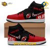 NHL New Jersey Devils Nike Air Jordan 1 Shoes Blackout Edition