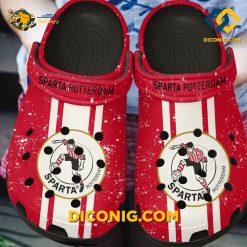 Sparta Rotterdam Logo Black Crocs Clogs Shoes