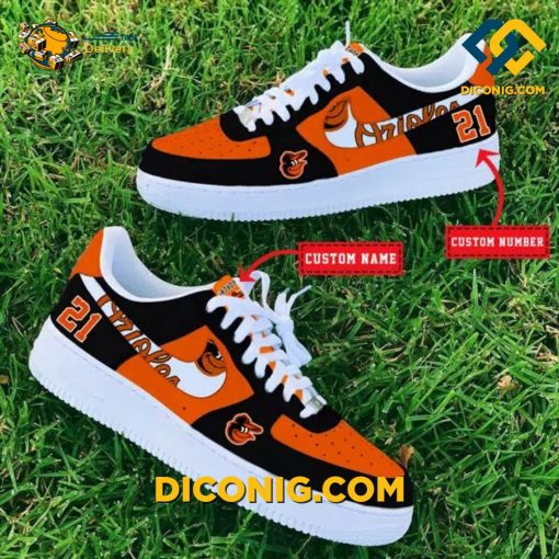 Baltimore Orioles Custom Shoes MLB Nike Air Force 1