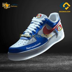 Bayer Leverkusen Custom Shoes Blue Bundesliga Nike Air Force 1