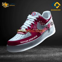 Bayern Munchen Custom Shoes Crimson Bundesliga Nike Air Force 1