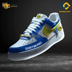 Borussia Dortmund Custom Shoes Blue Bundesliga Nike Air Force 1