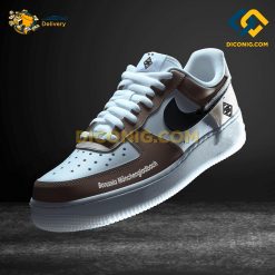 Borussia M’gladbach Custom Shoes Brown Bundesliga Nike Air Force 1