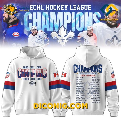 ECHL Trois Rivieres Lions Hoodie Set Champions 2025 Editions