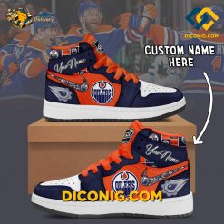 Edmonton Oilers Custom Shoes NHL Nike Air Jordan 1