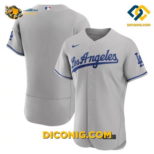 MLB Los Angeles Dodgers Gray Road Baseball Jerseys