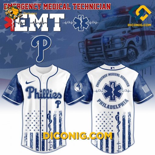 MLB Philadelphia Phillies Baseball Jersey Emergency Medical Technician
