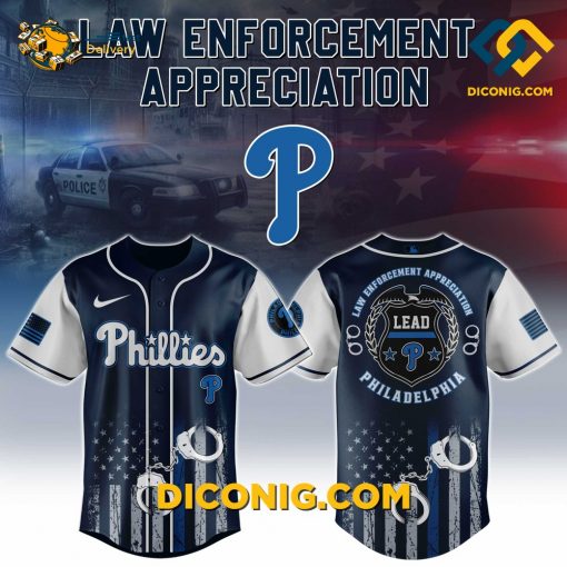 MLB Philadelphia Phillies Baseball Jersey Law Enforcement Appreciation