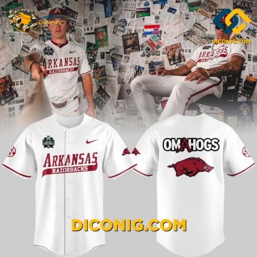 NCAA Arkansas Razorbacks Baseball Jersey Omahogs Game day