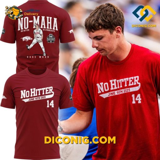NCAA Arkansas Razorbacks Custom T-shirt Gage Wood College World Series