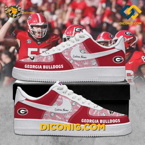 NCAA Georgia Bulldogs Nike Air Force 1 Shoes