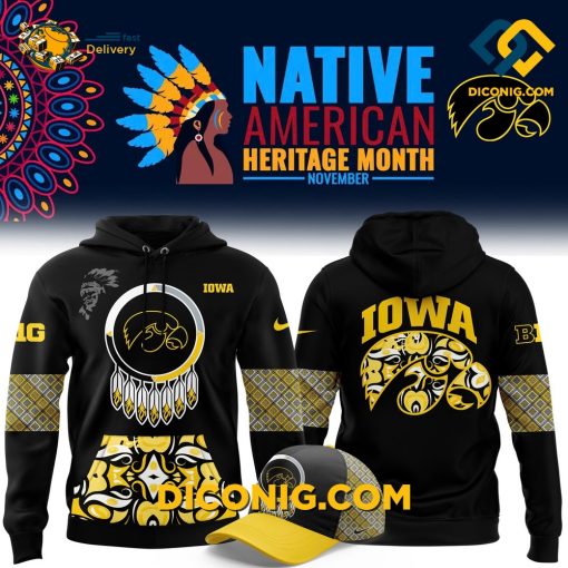 NCAA Iowa Hawkeyes Hoodie Custom Shirt Native American Heritage