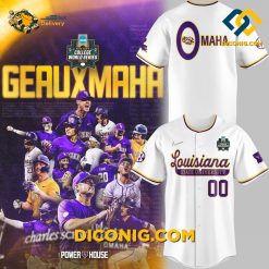 NCAA LSU Tigers Baseball Jersey Omaha College World Series