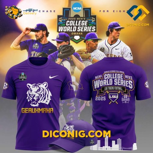 NCAA LSU Tigers Custom T-shirt Geauxmaha College World Series