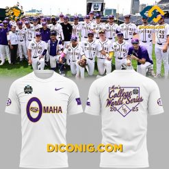 NCAA LSU Tigers Custom T-shirt Omaha College World Series White