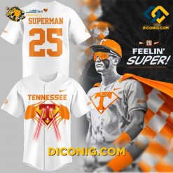 NCAA Tennessee Volunteers Baseball Jersey Feelin Superman