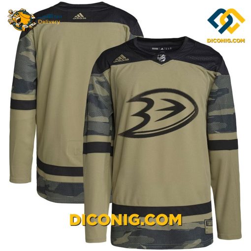NHL Anaheim Ducks Hockey Jersey Camo Military