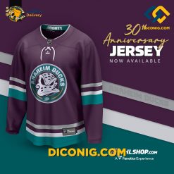 NHL Anaheim Ducks Hockey Jersey Custom Celebrating 30 Years