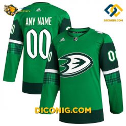 NHL Anaheim Ducks Hockey Jersey Kelly Green St Patrick Day