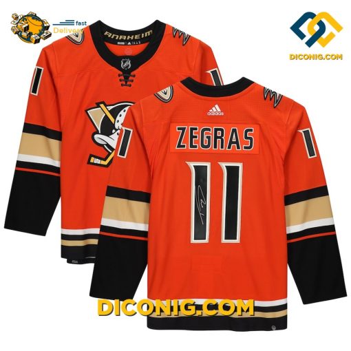 NHL Anaheim Ducks Hockey Jersey Trevor Zegras Orange