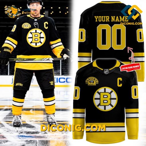 NHL Boston Bruins Hockey Jersey Custom Centennial Game Exclusive