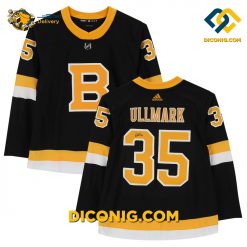 NHL Boston Bruins Hockey Jersey Linus Ullmark Black Alternate