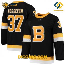 NHL Boston Bruins Hockey Jersey Patrice Bergeron Black Alternate