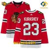 NHL Chicago Blackhawks Hockey Jersey Philipp Kurashev Red