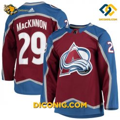 NHL Colorado Avalanche Hockey Jersey Nathan MacKinnon Burgundy