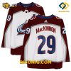 NHL Colorado Avalanche Hockey Jersey Nathan MacKinnon White