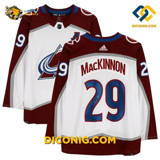 NHL Colorado Avalanche Hockey Jersey Nathan MacKinnon White