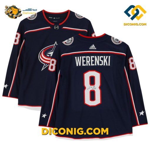 NHL Columbus Blue Jackets Hockey Jersey Zach Werenski Blue