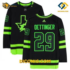nhl dallas stars hockey jersey jake oettinger black alternate