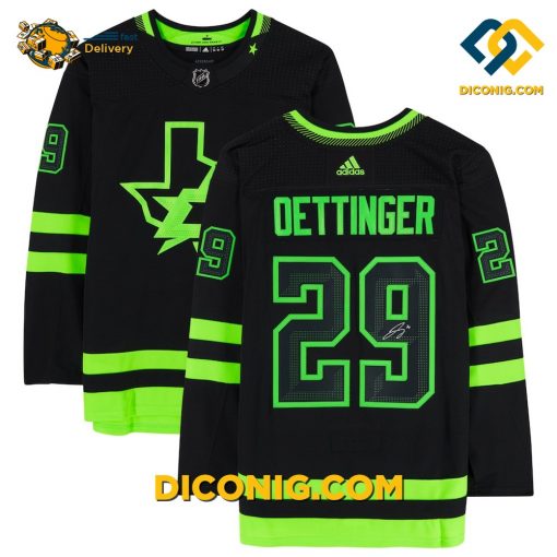 NHL Dallas Stars Hockey Jersey Jake Oettinger Black Alternate