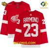 NHL Detroit Red Wings Hockey Jersey Lucas Raymond Red