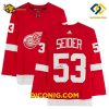 NHL Detroit Red Wings Hockey Jersey Moritz Seider Red