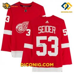 nhl detroit red wings hockey jersey moritz seider red