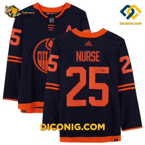 NHL Edmonton Oilers Hockey Jersey Darnell Nurse Navy