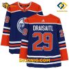 NHL Edmonton Oilers Hockey Jersey Leon Draisaitl Blue